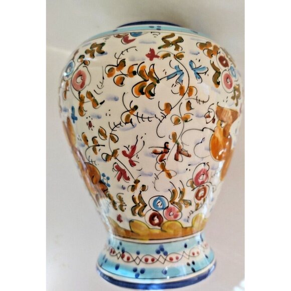 Hand Painted Ceramic Vase - Frazarte Portugal - 7" - 17th Century Style - Picture 10 of 12